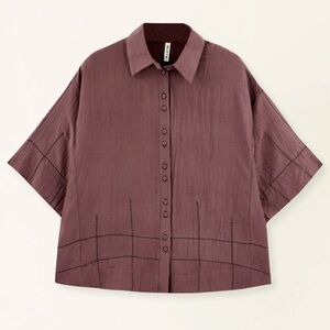 Mirth Kyoto short sleeved shirt in grappa